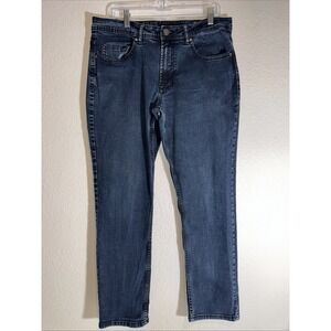 Buffalo David Bitton Jackson-X Straight Stretch Jeans Men's 34x30 Blue Denim